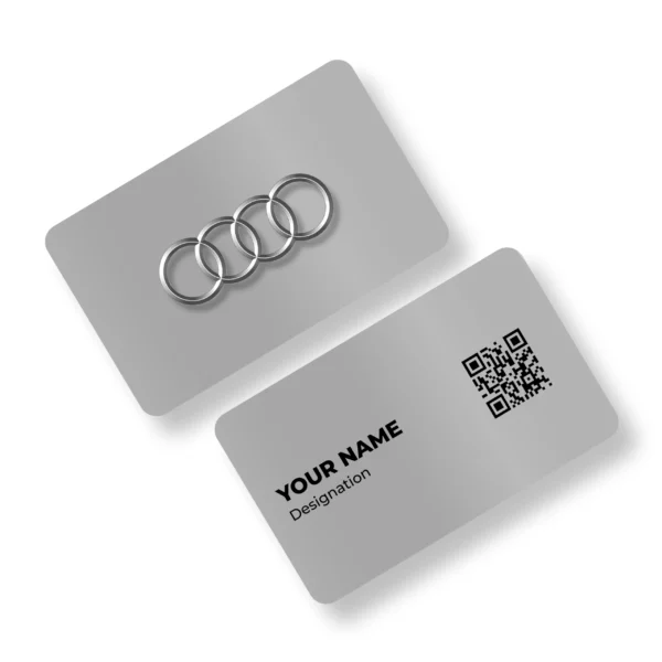 AUDI Metal 1 Car Showroom Metal NFC Business Cards Cardyz