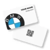 BMW White Car Showroom PVC NFC Business Cards Cardyz