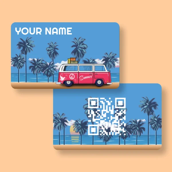 Beach Day Virality PVC NFC Business Cards Cardyz