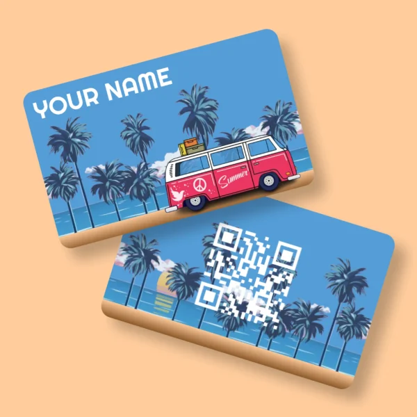 Beach Day Virality PVC NFC Business Cards Cardyz