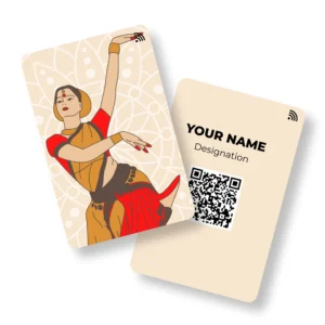 Bharatnrityam Choreographer PVC NFC Business Cards Cardyz