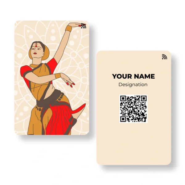 Bharatnrityam Choreographer PVC NFC Business Cards Cardyz