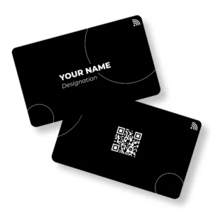 Black Geo PVC NFC Business Cards | Cardyz