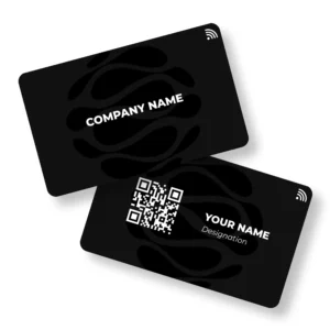 Black Shapeshift PVC NFC Business Cards | Cardyz