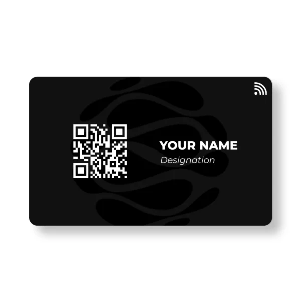 Black Shapeshift PVC NFC Business Cards | Cardyz