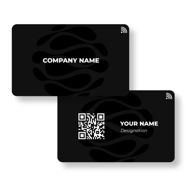 Black Shapeshift PVC NFC Business Cards | Cardyz