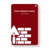 Brick Craft Civil Engineer PVC NFC Business Cards Cardyz