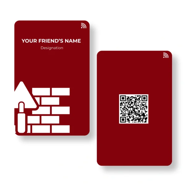 Brick Craft Civil Engineer PVC NFC Business Cards Cardyz