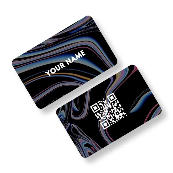 Chromatic Flow Abstract PVC NFC Business Cards Cardyz