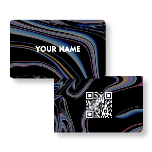 Chromatic Flow Abstract PVC NFC Business Cards Cardyz