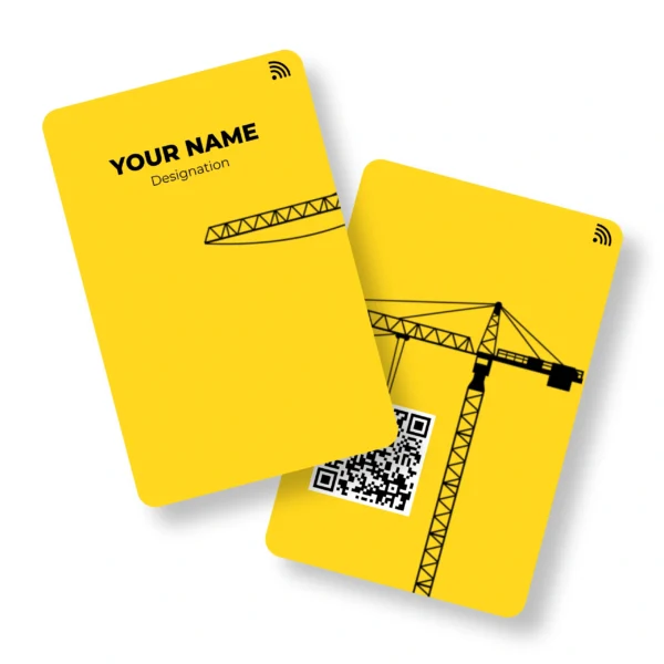 Civil Mech Civil Engineer PVC NFC Business Cards Cardyz