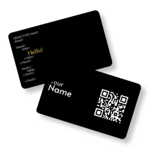 Code hi Web Developer PVC NFC Business Cards Cardyz