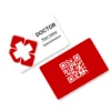 Emergency Red Doctor PVC NFC Business Cards Cardyz