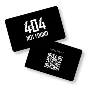 Error Web Developer PVC NFC Business Cards Cardyz