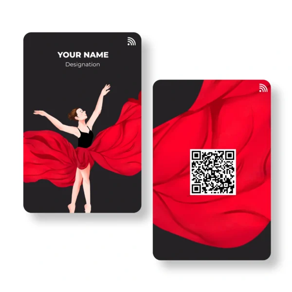 Ethnic Elegance Choreographer PVC NFC Business Cards Cardyz