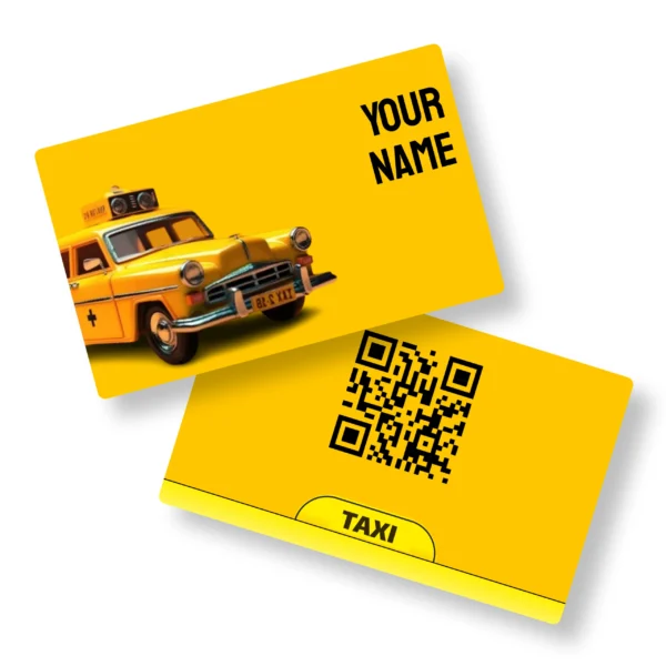 "Fake" Taxi Driver PVC NFC Business Cards Cardyz,