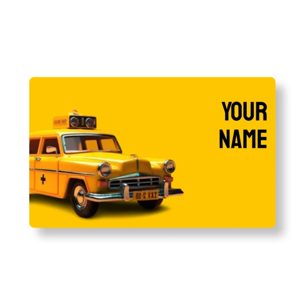 "Fake" Taxi Driver PVC NFC Business Cards Cardyz,