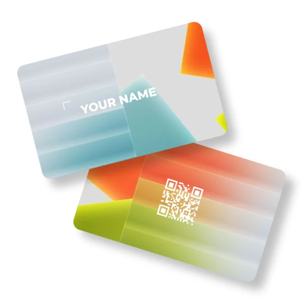 FrostWave Abstract PVC NFC Business Cards Cardyz