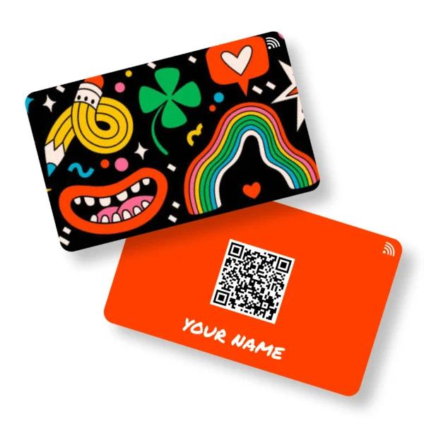 Funky Pop Quirky PVC NFC Business Cards Cardyz