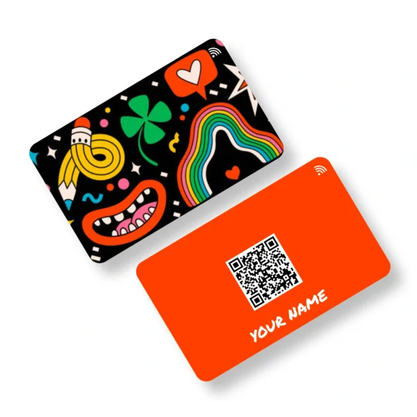 Funky Pop Quirky PVC NFC Business Cards Cardyz