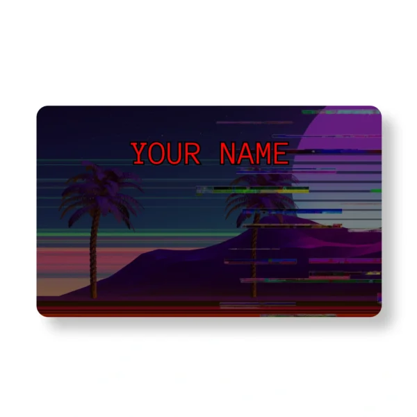 Glitch Serenity Abstract PVC NFC Business Cards Cardyz