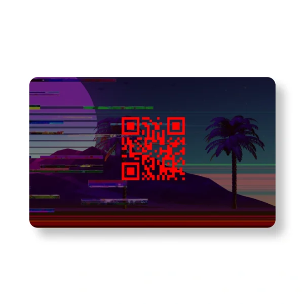 Glitch Serenity Abstract PVC NFC Business Cards Cardyz