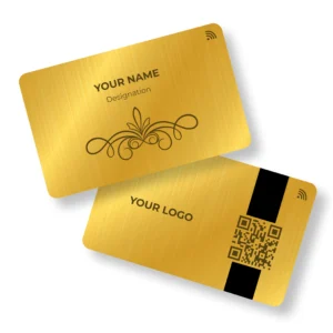 Gold Glow Metal NFC Business Cards Cardyz