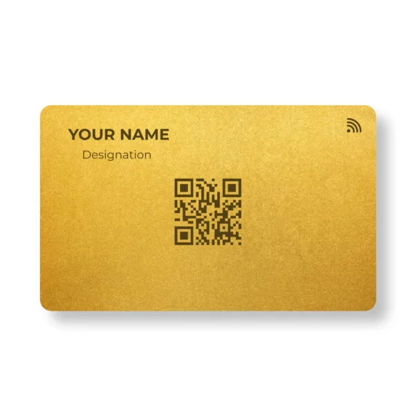 Golden Gleam Metal NFC Business Cards Cardyz