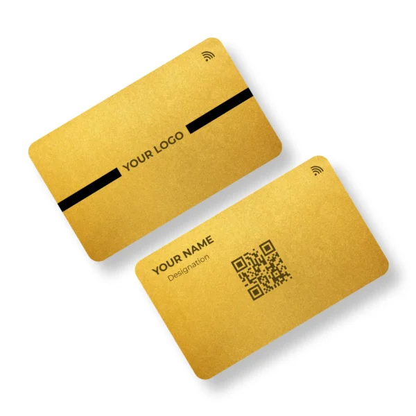 Golden Gleam Metal NFC Business Cards Cardyz