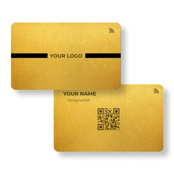 Golden Gleam Metal NFC Business Cards Cardyz