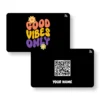 Good Vibes Only Quirky PVC NFC Business Cards Cardyz