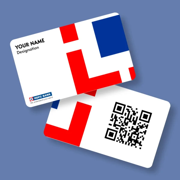 HDFC White Bank PVC NFC Business Cards Cardyz