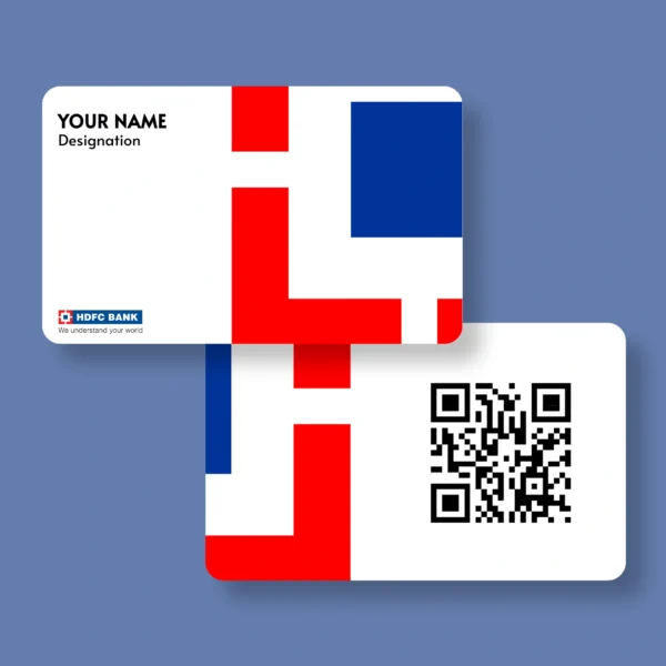 HDFC White Bank PVC NFC Business Cards Cardyz