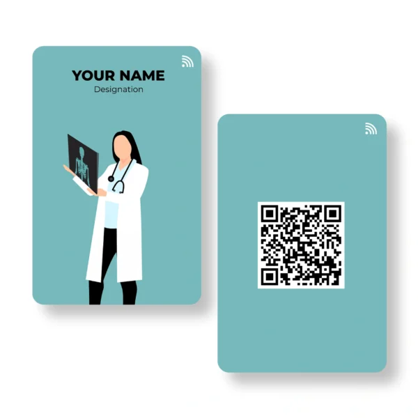 Heal Ray Physiotherapist PVC NFC Business Cards Cardyz