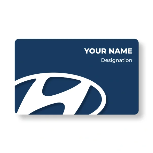 Hyundai Blue Car Showroom PVC NFC Business Cards Cardyz