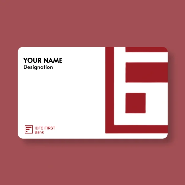 IDFC White Bank PVC NFC Business Cards Cardyz