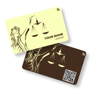 Lady Justice Lawyer PVC NFC Business Cards Cardyz