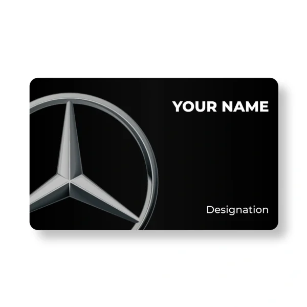 Mercedes Metal 3 Car Showroom Metal NFC Business Cards Cardyz