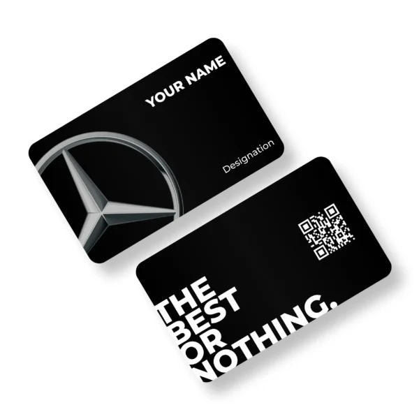 Mercedes Metal 3 Car Showroom Metal NFC Business Cards Cardyz