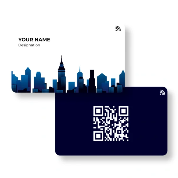 NY Skyline Real Estate PVC NFC Business Cards Cardyz