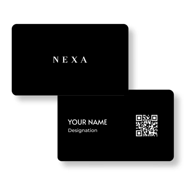 Nexa Black Car Showroom PVC NFC Business Cards Cardyz