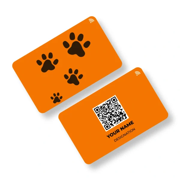 Paw Prints Pet Shop PVC NFC Business Cards Cardyz