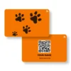 Paw Prints Pet Shop PVC NFC Business Cards Cardyz