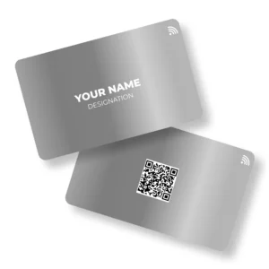 Plated Silver Premium METAL NFC Business Cards Cardyz