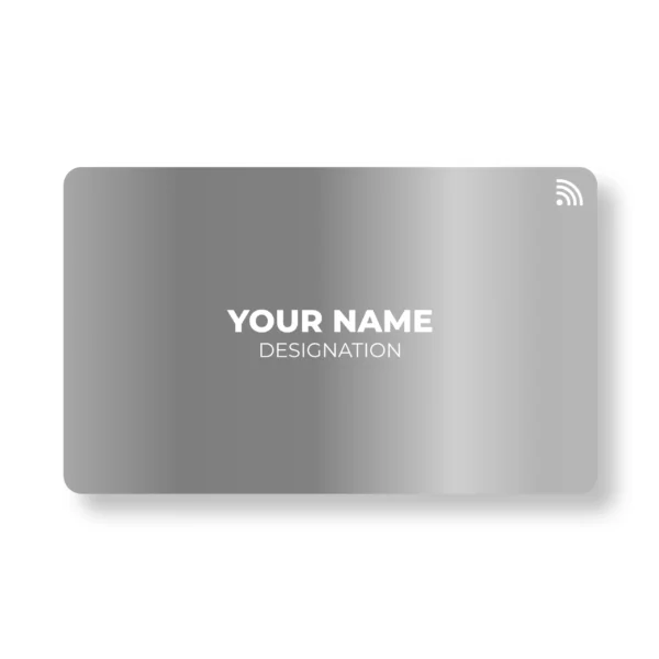 Plated Silver Premium METAL NFC Business Cards Cardyz