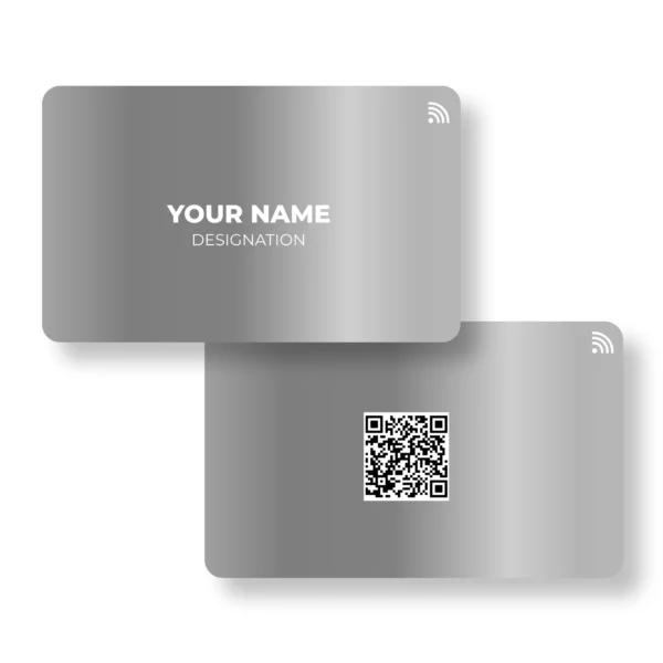 Plated Silver Premium METAL NFC Business Cards Cardyz