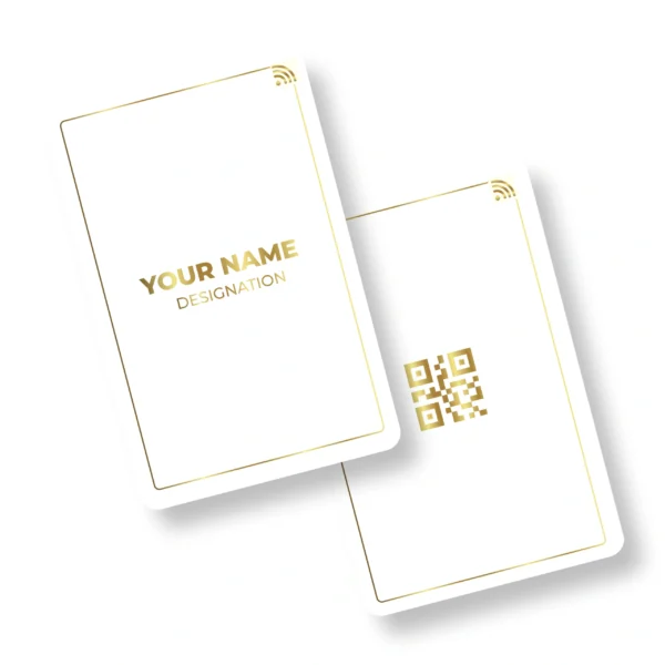 Quantum White Premium METAL NFC Business Cards Cardyz