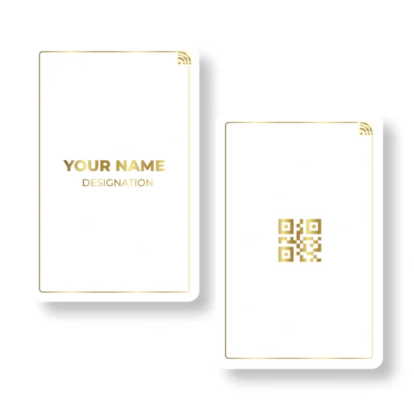 Quantum White Premium METAL NFC Business Cards Cardyz