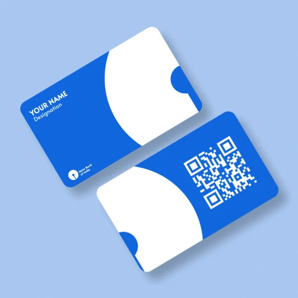 SBI Blue Bank PVC NFC Business Cards Cardyz