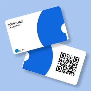 SBI White Bank PVC NFC Business Cards Cardyz